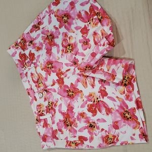 Isaac Mizrahi Pink Floral Shorts
